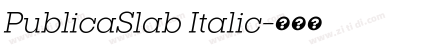 PublicaSlab Italic字体转换